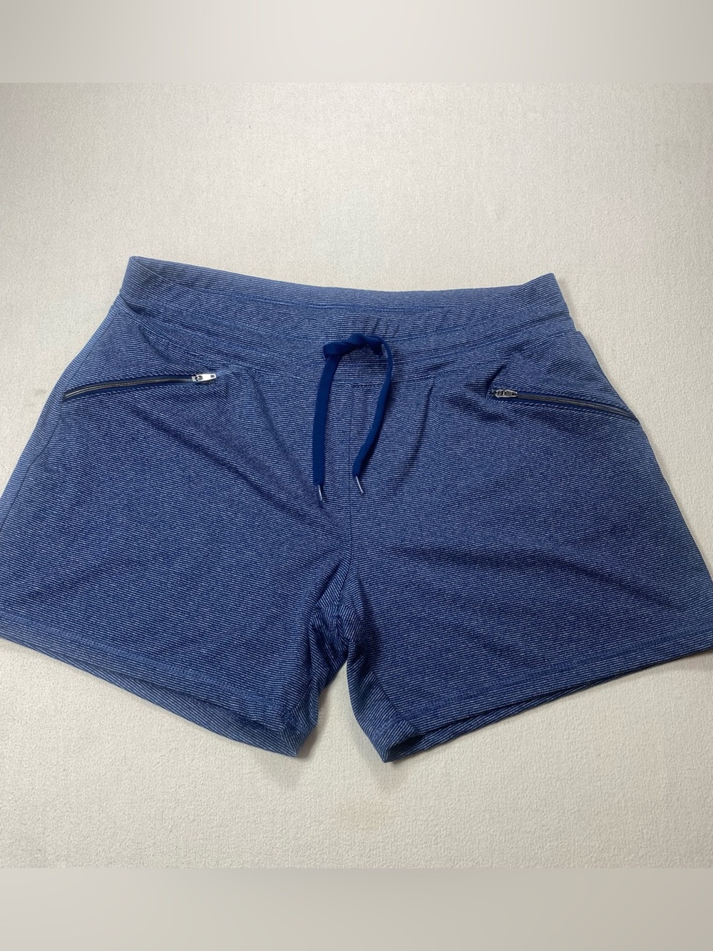 Avia Navy Blue heathered Drawstring Athletic Shorts size medium